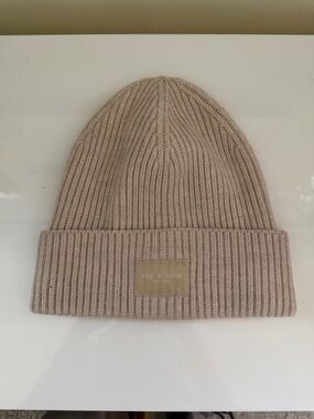 rag & bone Knit Fold-Over Beanie in Light Taupe